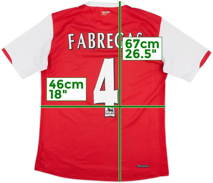 2006-08 Arsenal Home Shirt Fabregas #4 - 5/10 - (XL.Boys)