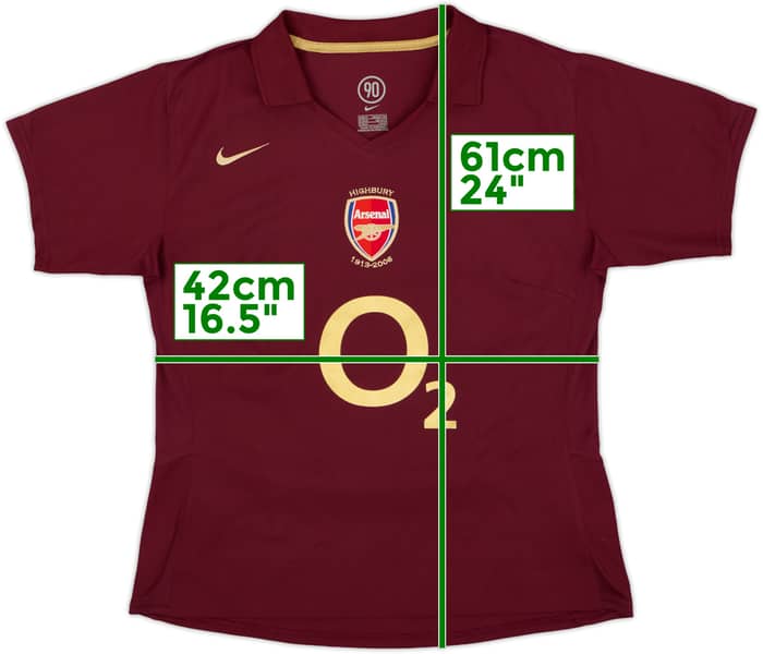 2005-06 Arsenal Home Shirt - 10/10 - (Women's M)