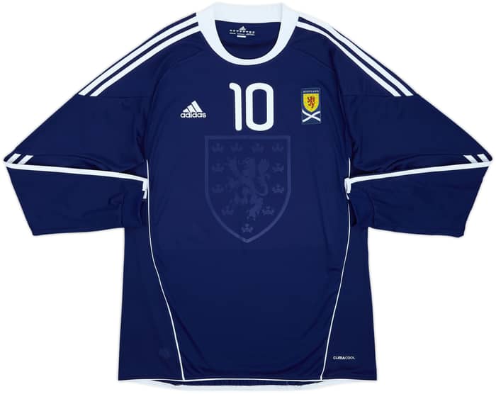 2010-11 Scotland Home L/S Shirt Fletcher #10 - 9/10 - (L)