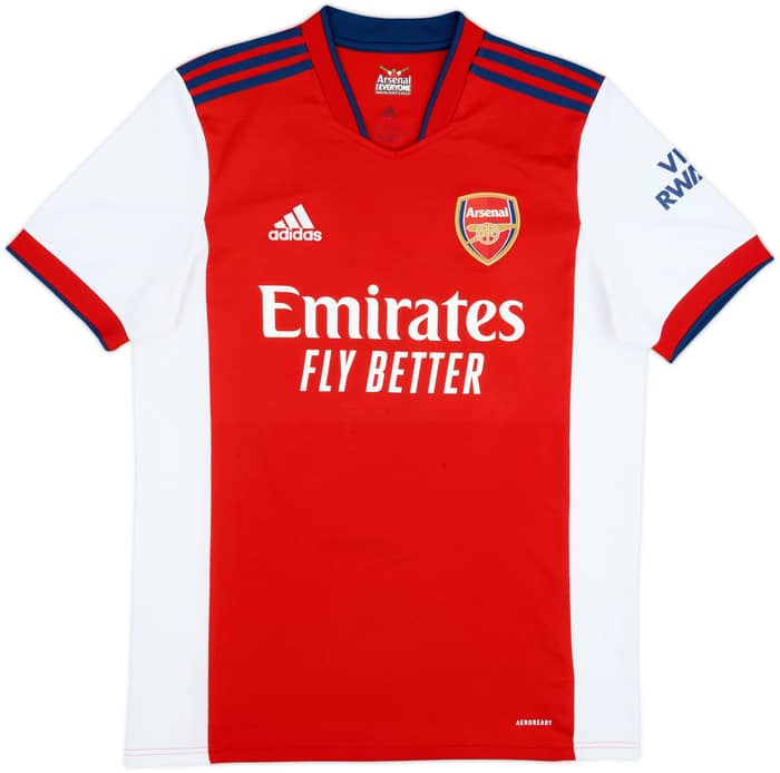 2021-22 Arsenal Home Shirt Aubameyang #14 - 7/10 - (L)