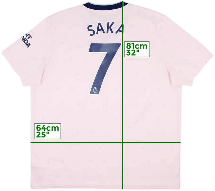 2022-23 Arsenal Third Shirt Saka #7 - 7/10 - (XXL)