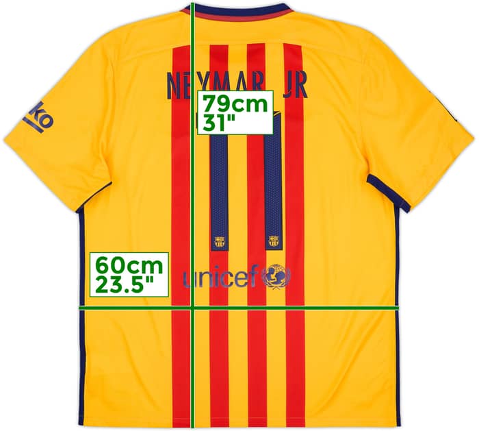 2015-16 Barcelona Away Shirt Neymar #11 - 8/10 - (XL)