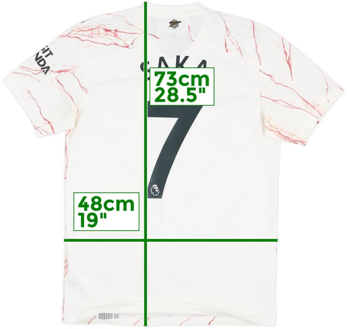 2020-21 Arsenal Away Shirt Saka #7 - 8/10 - (M)
