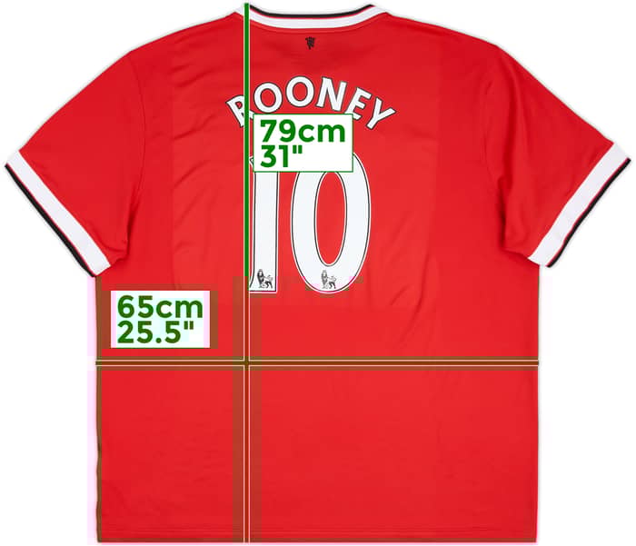 2014-15 Manchester United Home Shirt Rooney #10 - 8/10 - (3XL)