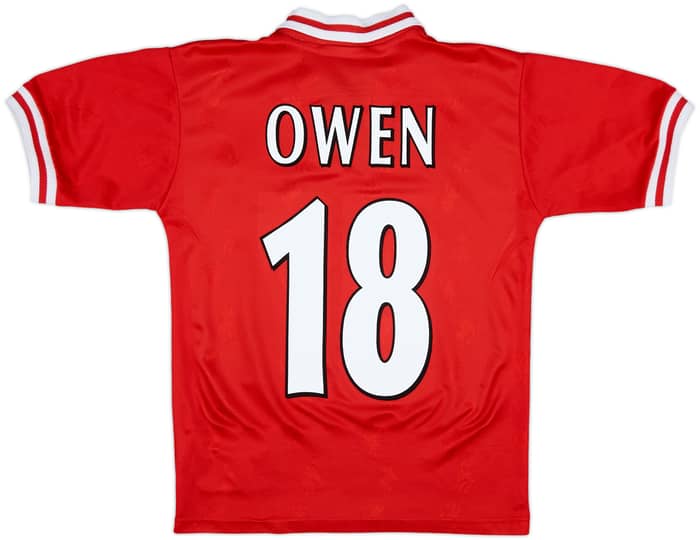 1996-98 Liverpool Home Shirt Owen #18 - 8/10 - (Y)