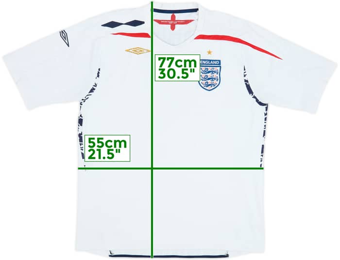 2007-09 England Home Shirt - 5/10 - (L)