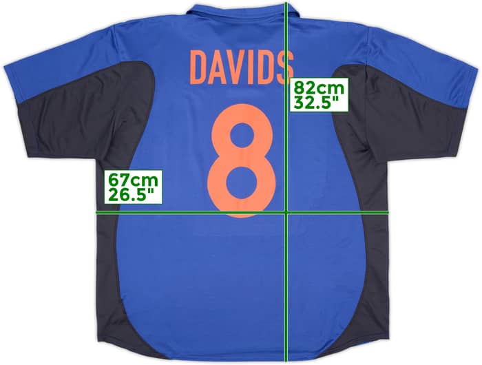 2000-02 Netherlands Away Shirt Davids #8 - 8/10 - (XXL)