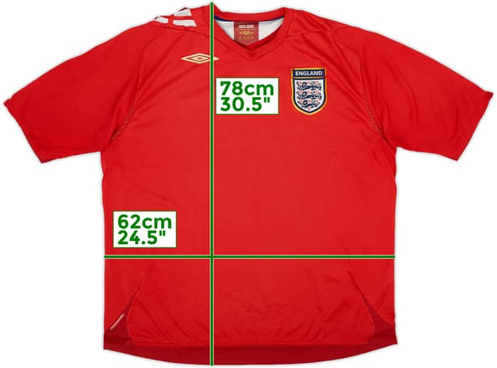 2006-08 England Away Shirt - 5/10 - (XXL)