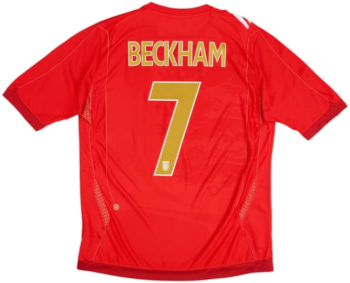 2006-08 England Away Shirt Beckham #7 - 5/10 - (L)