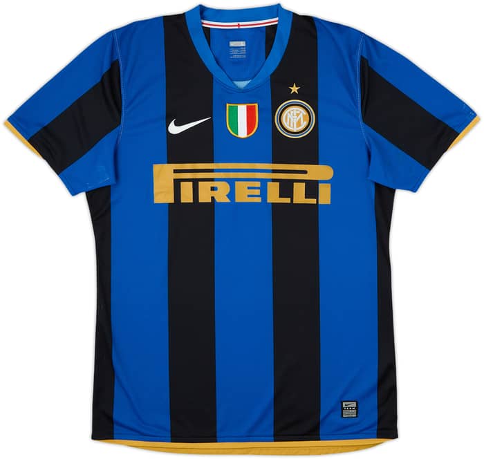 2008-09 Inter Milan Player Issue Home Shirt #14 - 5/10 - (L)