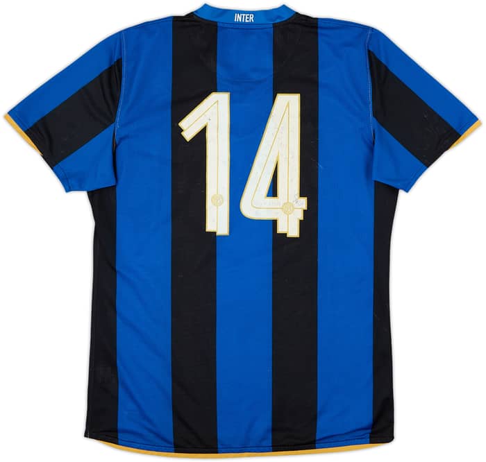 2008-09 Inter Milan Player Issue Home Shirt #14 - 5/10 - (L)