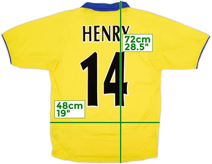 2003-05 Arsenal Away Shirt Henry #14 - 6/10 - (S)