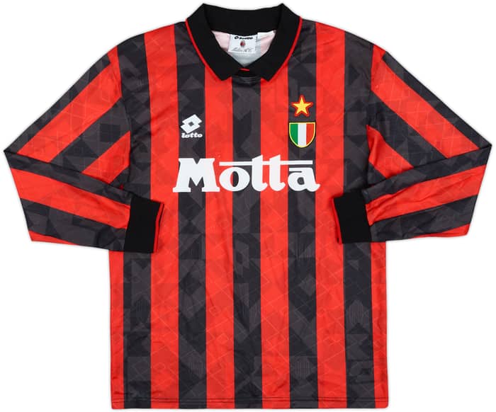 1993-94 AC Milan Home L/S Shirt - 7/10 - (M)