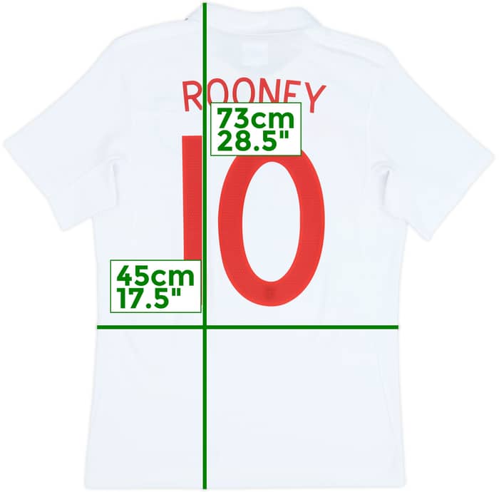 2009-10 England Home Shirt Rooney #10 - 7/10 - (S)