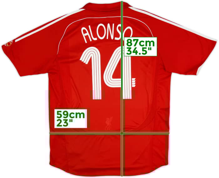 2006-08 Liverpool Home Shirt Alonso #14 - 5/10 - (XL)