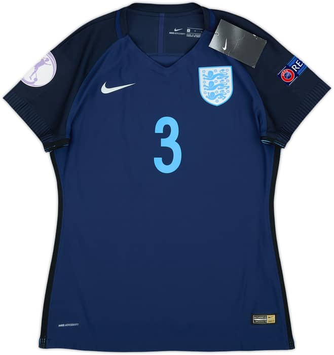 2017-18 England Women's Player Issue U-17 Championship Third Shirt #3 (Pattinson) (Women's S)