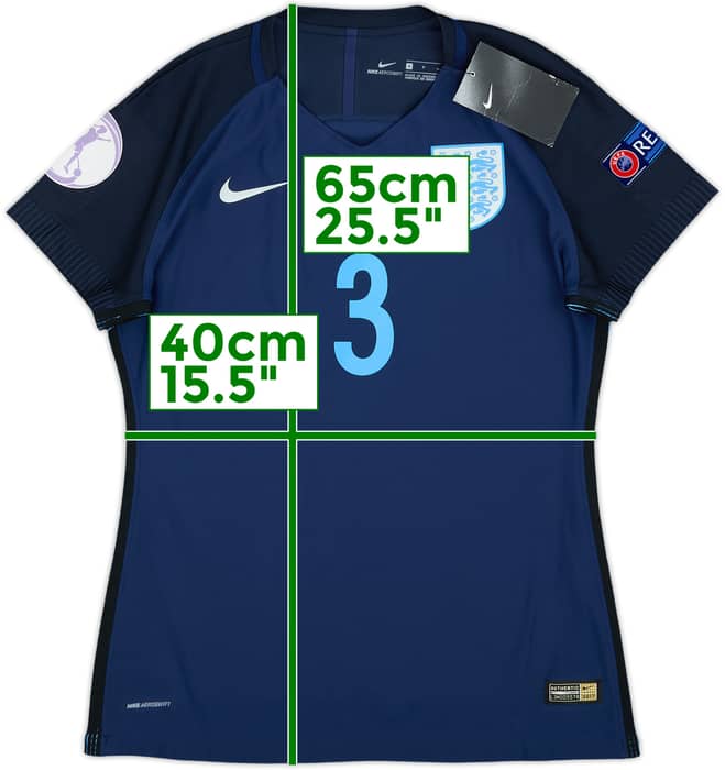 2017-18 England Women's Player Issue U-17 Championship Third Shirt #3 (Pattinson) (Women's S)