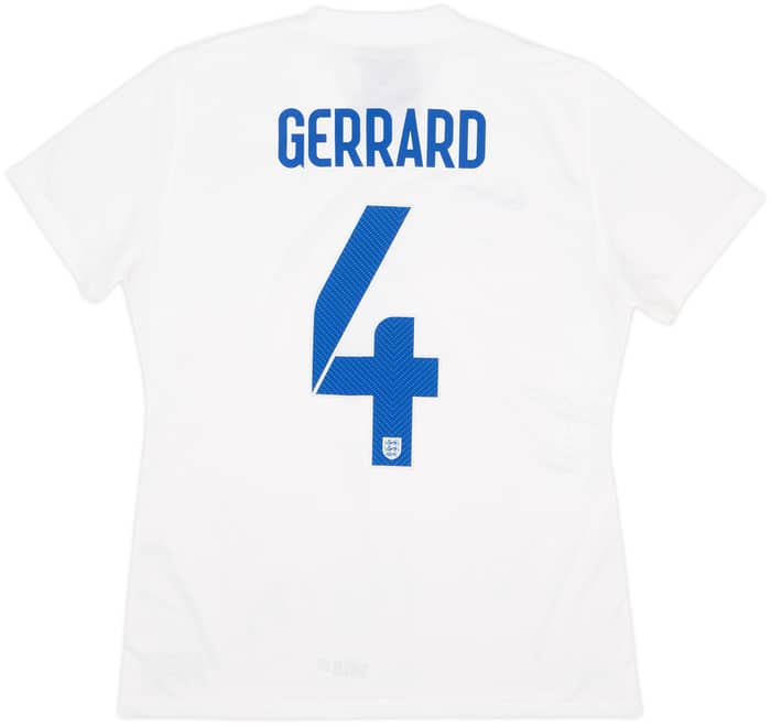 2014-15 England Authentic Home Shirt Gerrard #4 (Women's L)