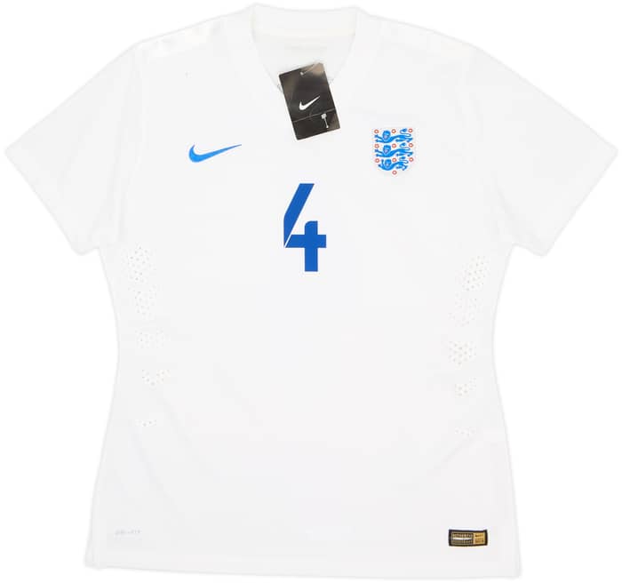 2014-15 England Authentic Home Shirt Gerrard #4 (Women's L)