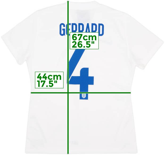 2014-15 England Authentic Home Shirt Gerrard #4 (Women's L)