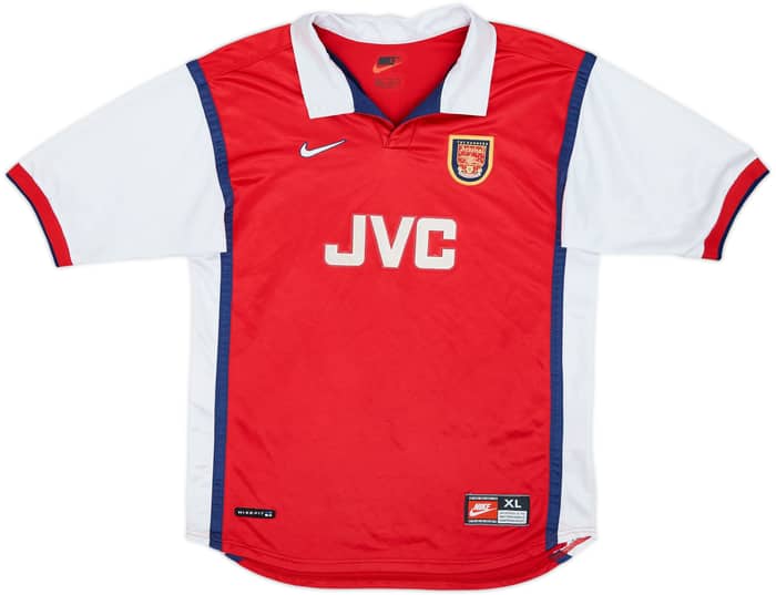 1998-99 Arsenal Home Shirt Bergkamp #10 - 8/10 - (XL.Boys)