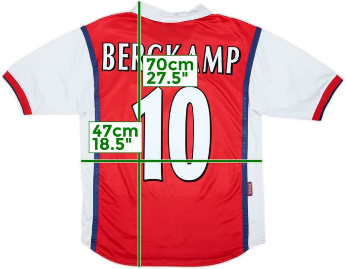 1998-99 Arsenal Home Shirt Bergkamp #10 - 8/10 - (XL.Boys)