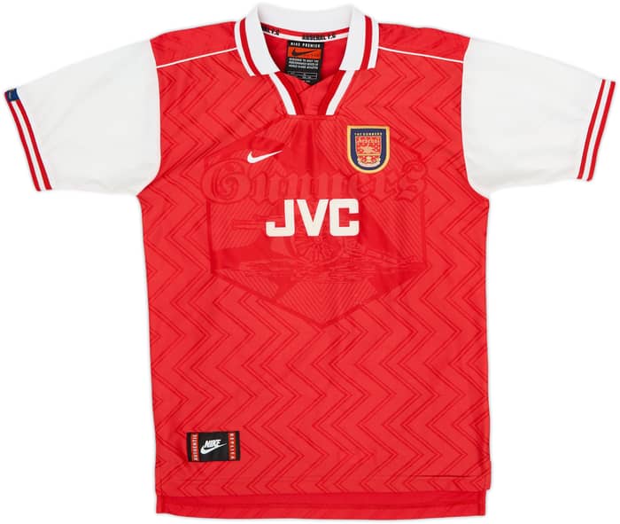1996-98 Arsenal Home Shirt Bergkamp #10 - 8/10 - (XL.Boys)