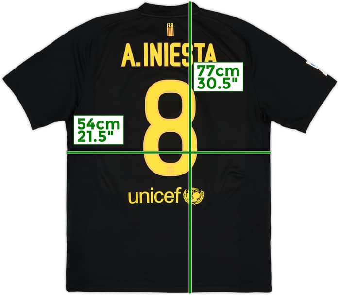 2011-12 Barcelona Away Shirt A.Iniesta #8 - 10/10 - (L)