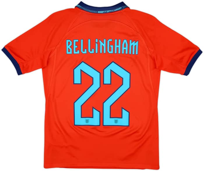 2022-23 England Away Shirt Bellingham #22 - 8/10 - (XL.Boys)