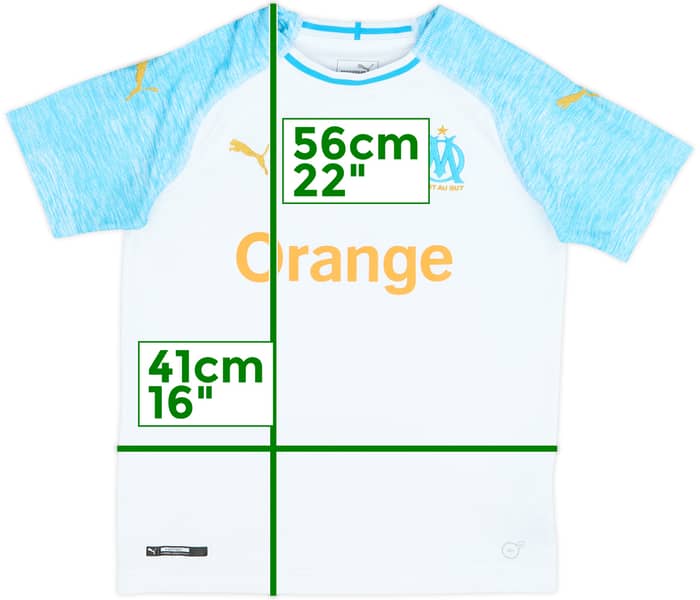 2018-19 Olympique Marseille Home Shirt - 8/10 - (M.Boys)