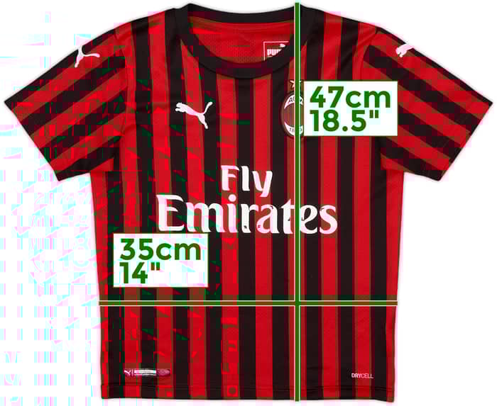 2019-20 AC Milan Home Shirt - 7/10 - (7-8 Years)