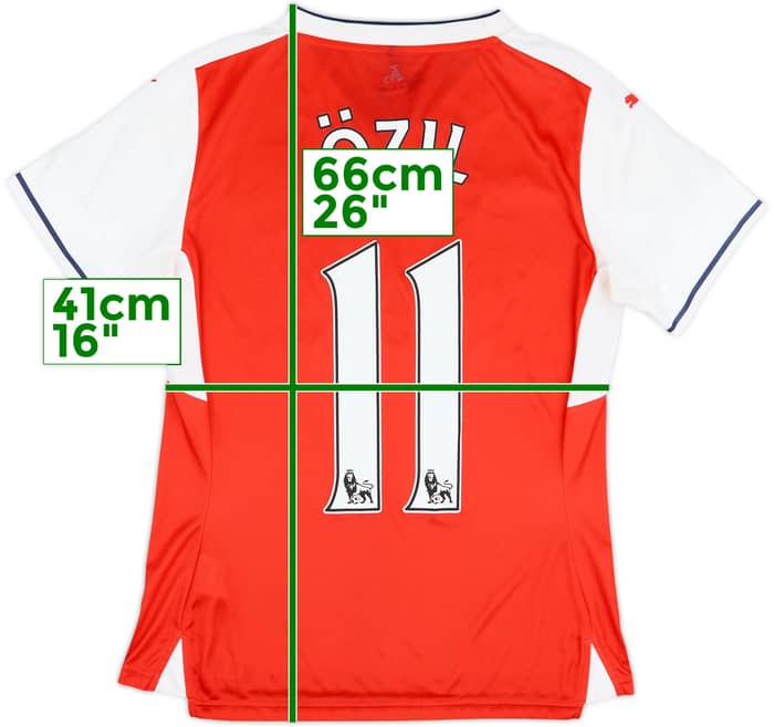 2016-17 Arsenal Home Shirt Ozil #11 - 4/10 - (Women's M)