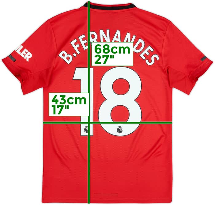 2019-20 Manchester United Home Shirt B.Fernandes #18 - 5/10 - (XS)