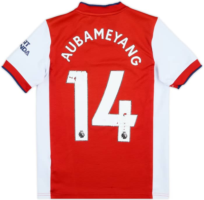 2021-22 Arsenal Home Shirt Aubameyang #14 - 5/10 - (M.Boys)