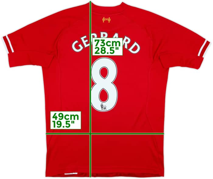 2013-14 Liverpool Home Shirt Gerrard #8 - 6/10 - (M)