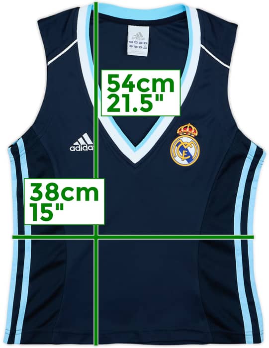 2003-04 Real Madrid adidas Cropped Vest Shirt #7 - 10/10 - (Women's M)