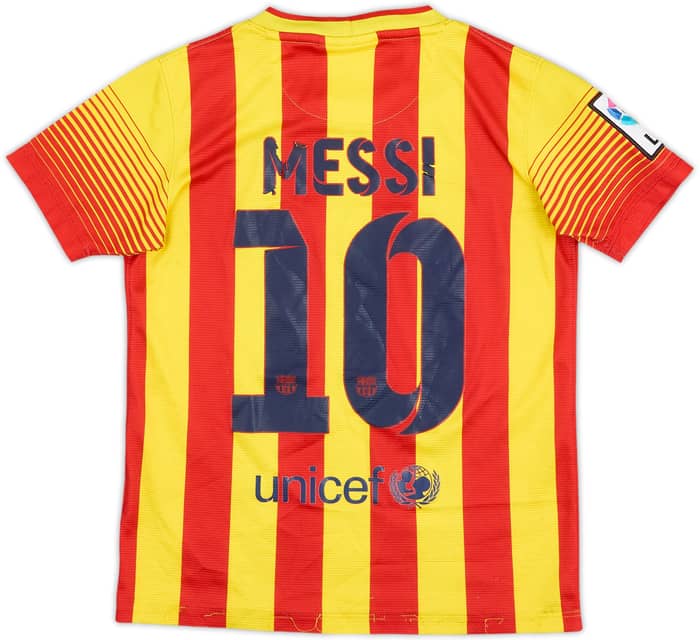 2013-15 Barcelona Away Shirt Messi #10 - 4/10 - (S.Boys)