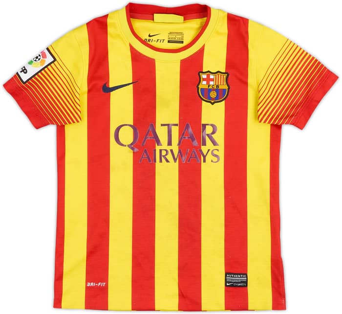 2013-15 Barcelona Away Shirt Messi #10 - 4/10 - (S.Boys)