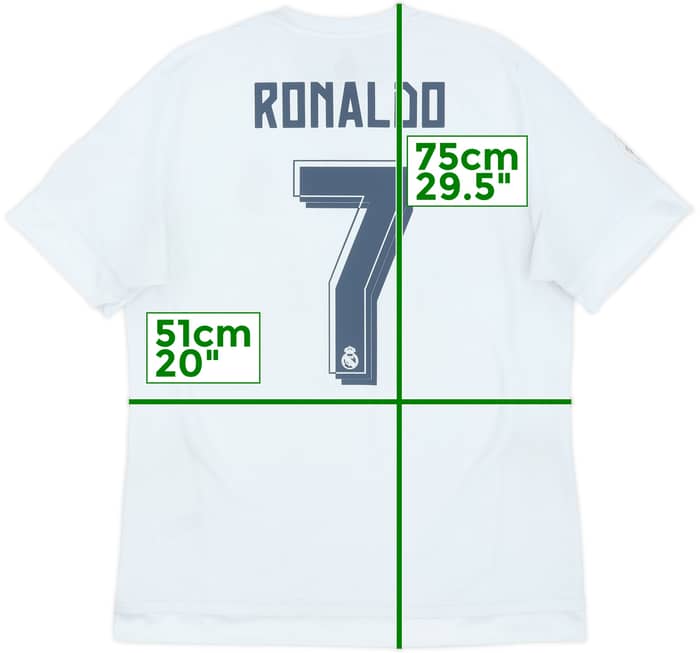 2015-16 Real Madrid Home Shirt Ronaldo #7 - 5/10 - (L)