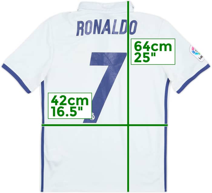 2016-17 Real Madrid Home Shirt Ronaldo #7 - 6/10 - (L.Boys)