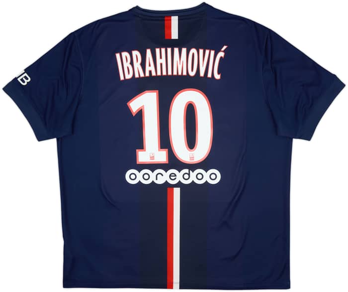 2014-15 Paris Saint-Germain Home Shirt Ibrahimovic #10 - 6/10 - (XXL)