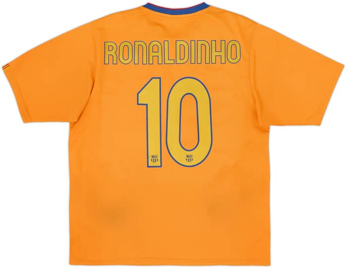 2006-08 Barcelona Basic Away Shirt Ronaldinho #10 - 6/10 - (L)