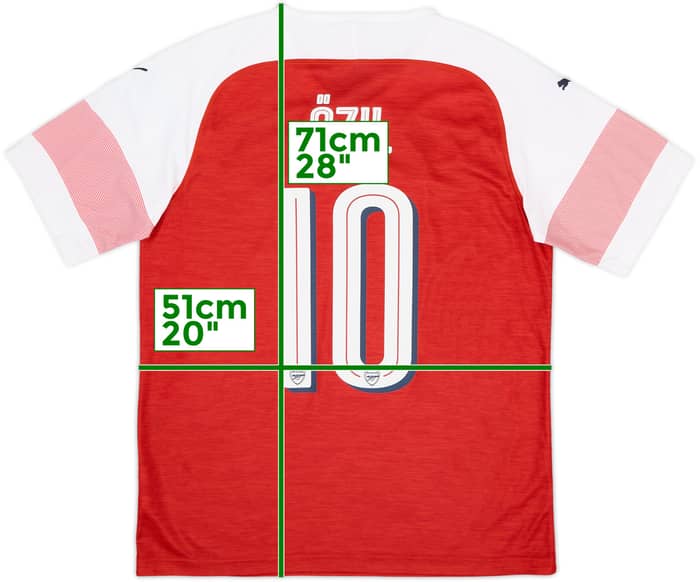 2018-19 Arsenal Home Shirt Ozil #10 - 9/10 - (M)