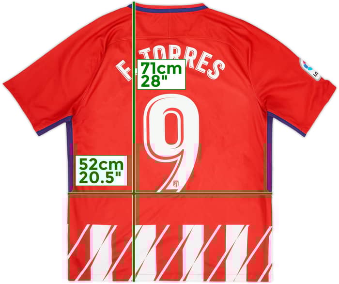 2017-18 Atletico Madrid Home Shirt F.Torres #9 - 8/10 - (M)