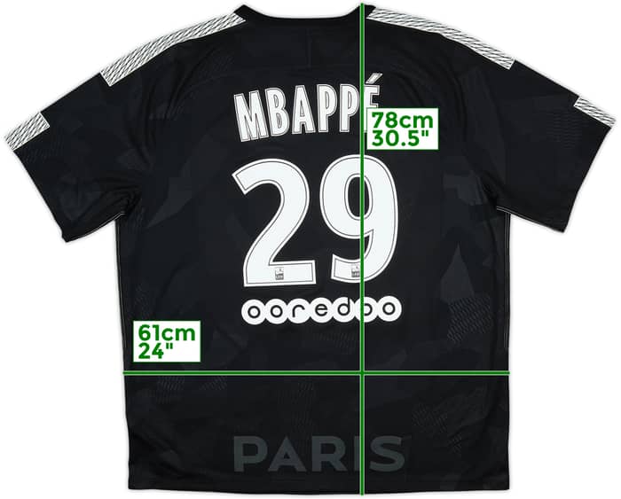 2017-18 Paris Saint-Germain Third Shirt Mbappe #29 - 7/10 - (XXL)