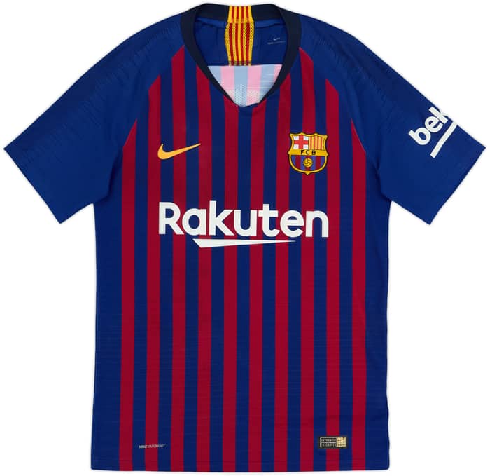 2018-19 Barcelona Authentic Home Shirt Messi #10 - 6/10 - (S)