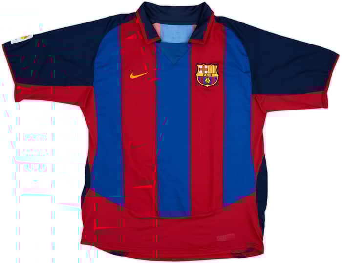 2003-04 Barcelona Home Shirt Ronaldinho #10 - 8/10 - (L)
