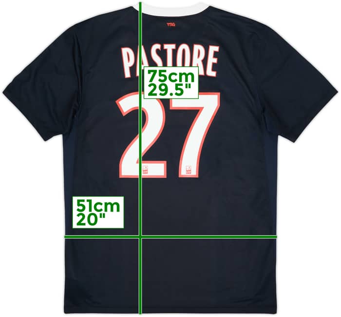 2011-12 Paris Saint-Germain Home Shirt Pastore #27 - 8/10 - (M)