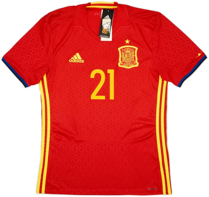 2016-17 Spain Home Shirt Silva #21 (S)