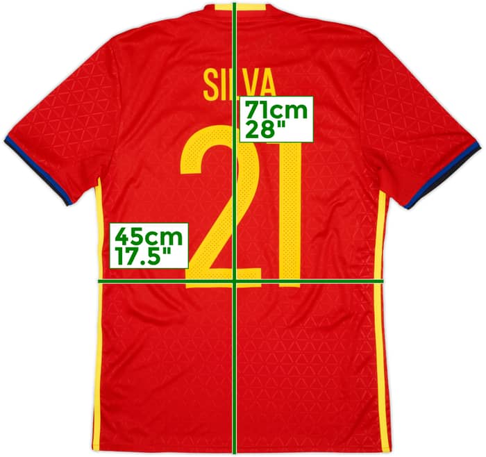 2016-17 Spain Home Shirt Silva #21 (S)
